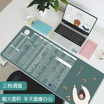 Office shortcut key heating mouse pad Hand pad Table pad Desktop heating pad Super college student writing warm desk treasure