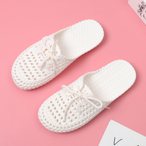 Summer flat hole shoes ladies non-slip sandals waterproof bag head outside wearing sandals pregnant women nurse slippers White