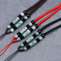 Emerald pendant lanyard mens necklace rope womens woven pendant red rope black rope chain single purchase without pendant