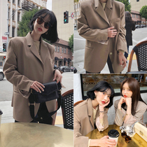  mocostreet Korea 20 early spring new stylish and handsome solid color single-breasted blazer