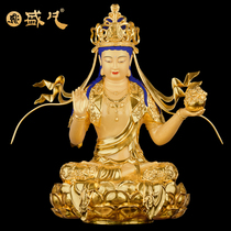 Taiwans Shengfan statue bronze gilt gold solid earth god Heaven Bodhisattva female Buddha bronze statue tantric Buddhist supplies