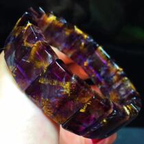Natural crystal purple titanium crystal hand row men and women amethyst hand brand bracelet Hand bracelet lucky weapon transport evil spirits