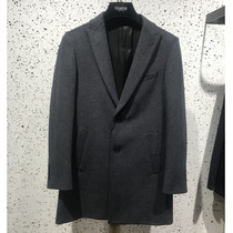Weijia woolen coat mens mid-length slim-fit lapel wool coat jacket men