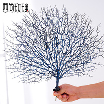 Simulation coral branches plastic ornaments dry branches branches fake flowers flower arrangement Living room dining room coffee table decorations Wall hanging