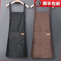 High-grade apron female household kitchen waterproof and oil-proof work clothes custom logo printing 2021 New 2020 explosive models
