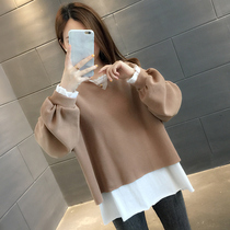Early Autumn Sweater womens 2021 New European jacket foreign air Korean version of age-reducing loose spring and autumn thin coat