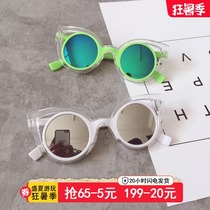 Korean cute summer children boys and girls baby beach vacation concave shape anti-UV sunglasses sunglasses