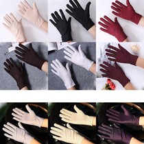 Thin Pu silk driving with gloves summer sun protection UV protection Car summer breathable special thin single spring and autumn