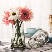 Light and luxurious Nordic T-style minimalist glass vase Living room floral home Decorative Flower Vase Furnishing creative vase