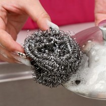 RMB16  Never Rusty Kitchen Clean Balls Steel Wire Ball Brushed Stainless Steel Pan Brush Except Smudgling Clean Balls Single