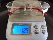 Slim Nickel Alloy Half Frame Eyeframe Fashion Spectacle Frame Glasses Case 8520