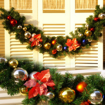 Soft blue ruoting Christmas decorations 2 7 meters safflower Christmas rattan Christmas decoration rattan Christmas