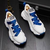 Tide brand Old father shoes pure leather men ins trend Joker thick bottom increased 2021 Spring Breathable fashion casual shoes