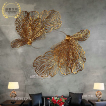 European living room hotel wrought iron wall wall decoration creative metal wall decoration wall hanging flower retro pendant decoration