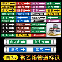Adhesive water pipe steam pipe indicating warning signs labelling backwater compression label warning signs Sticker Oxygen Windpipe