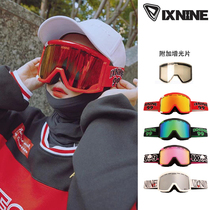 Can wear myopia goggles 1920 Korea ixine men and women snowglasses veneer anti-fog double skis IX5