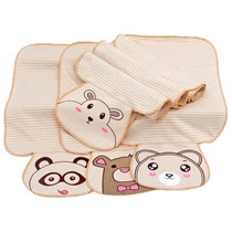 Baby Boy Organic Color Cotton Cushion Back Towels Increased Pure Cotton Sweat Scarves Kindergarten Baby Full Cotton Sweat Scarves 0-10 years old