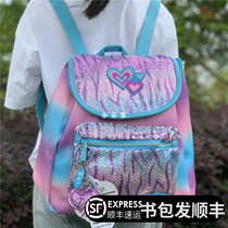 Australian Smiggle childrens backpack fashion beads student backpack cute girl light travel bag