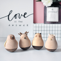 Tumblall Pendulum Pieces Creative Personality Office Desktop Trinkets Nordic Ins Wind Cute Wooden Decoration Furnishing