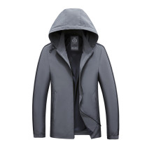 Hooded jacket mens spring and autumn business leisure jackets young and middle-aged mens thin dad short jacket men