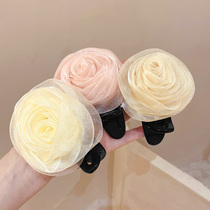 Summer Mountain Tea Flower Hair Clip Super Fairy Flowers Grip Clip Rear Brain Spoon Hairspoon Hairspoon Hairpin Large Clip Head Accessories Women 2022 New