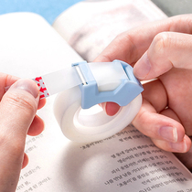 Del tape cutter set invisible transparent and paper clip student convenient portable seat cutting table 30112