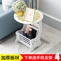 European style modern coffee table simple bedroom mini bedside small round table living room round leisure small coffee table small apartment