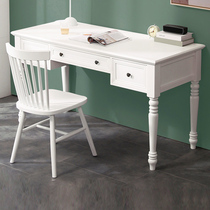 American full solid wood desk study furniture computer desk desk home writing desk learning table simple modern table