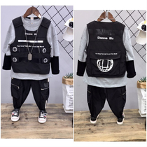 Childrens vest function vest hip-hop street dance personality boy Spring and Autumn wear Foreign style fashionable three-piece suit