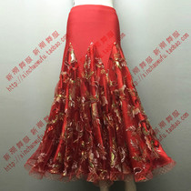 New Morden Dance Dress Woman Dress Half Body Ballroom Dance Dress Practice Large Pendulum Waltz Long Skirt D03