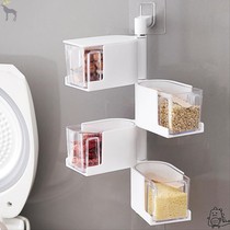 Salt seasoning box superimposed cumin mini rotating seasoning box wall-mounted sugar seasoning box set Korean acrylic