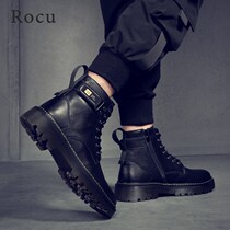 Rocu2020 years new winter Martin boots High helping mens boots Leather Shoes Warm Italy Brief Tooling Men