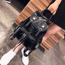 Fashion Korean version backpack womens genuine leather 2022 new versatile net red backpack dual-purpose large capacity travel bag tide brand