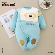 Baby cotton-padded clothes winter cotton outer male baby thickened Ha clothes female newborn clip cotton clothes autumn and winter