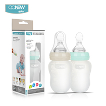 OONEW whoa cow baby food spoon feeding bottle complementary food tableware rice flour rice paste bottle baby silicone soft spoon