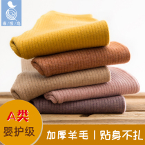 Autumn Winter Childrens Clothing Thickened Childrens Wool Pants Girls Fall Pants Boy Wool Pants Baby Cotton Pants Wear Warm Pants