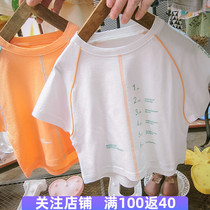 Boy T-shirt short sleeve summer cotton childrens T-shirt 2020 new Korean version of tide children Foreign style summer coat 5 thin