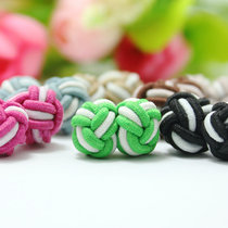 Retro decoration button qipao elastic double beads handmade disc buckle buttoned with colorful tightness with womens material