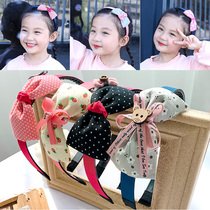 Children with teeth non-slip hair hoop Korean girl princess cute bow head hoop girl hair card girl headgear girl headwear female