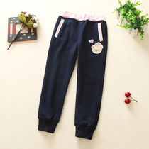 Korean childrens clothing spring and autumn girls cotton loose closing trousers childrens Joker sports pants