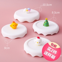 Universal cup cover mesh red snow cover thickened food grade environmental protection silicone cup lid Creative Mark cup water cup dust dust lid
