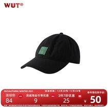 (WUT official store) winter series original design retro green leather label Hip Hop sports skateboard cap