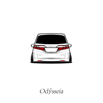 Suitable for Honda Odyssey low-lying car scratch models sticker car friends will Personalized car stickers customized HF Silhouette