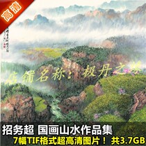 National painting Ultra high Qing pictures Bidding Super Works Paintings Collection 7 Complete of the beauty and landscape material Imitation Decoration Spray Painting