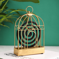 Nordic creative retro wrought iron mosquito coil box household sandalwood frame old mosquito coil metal ornaments mosquito repellent frame