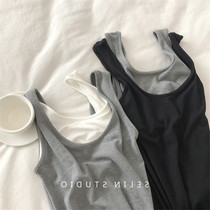 ins ultra fire false two carefully equipped with a thread harness vest female summer new sleeveless lap uplift