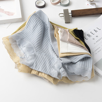 Anti-light safety pants silk crotch women boxer underwear girl modal cotton high bullet waist breifs summer