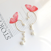 Shallow icons for hand-made original design butterfly ear wu er dong Hanfu antique female ear clip sweet tassel