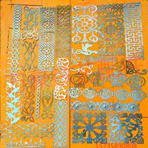 Iron Art Accessories Gate Floral Galvanized Iron Leather Stamping Cut Flowers Large Iron Gate Flower Iron Plate Stamping Gate Accessories Flowers