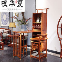 Solid Wood Wine Cabinet Flowers Pear Wood Tinged Hedgehog Purple Sandalwood Living Room Red Wood Furniture Chinese High Footstool Bar Table And Chairs Combined Whole